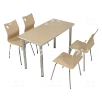 臻远 ZY4040835 餐桌椅组合学校食堂桌椅一桌四椅