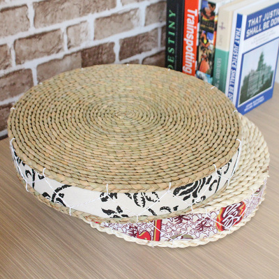 日式蒲草草垫子地板加厚家用榻榻米圆形飘窗垫禅修拜佛瑜伽团坐垫