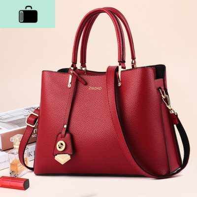 皮手提包2020新款时尚大气女士单肩斜挎大包包百搭中年妈妈女包NEW LAKE女斜挎包