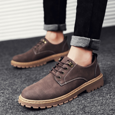 Ideamini2020冬季新款男靴子低帮百搭马丁鞋男士马丁靴男潮靴英伦工装短靴靴子