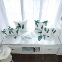 家柏饰(CORATED)北欧高密度乳胶飘窗垫窗台垫定做榻榻米阳台海绵垫沙发毯坐垫 芭蕉叶 20cm飘窗垫