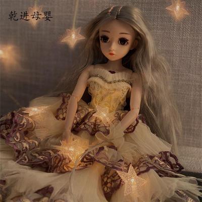 新品直营-‼️会说话的超大芭比娃娃大号会说45厘米罗曼公主⑥音乐版+赠品+含4套衣服3款随机-灯光礼盒装