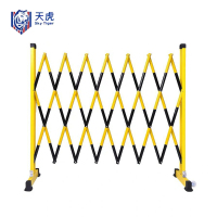 天虎 玻璃钢伸缩围栏 1.2*5米黄黑 个