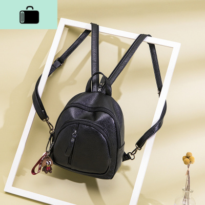 双肩包女软皮小背包韩版 时尚百搭迷你背包2020新款女士简约包包NEW LAKE