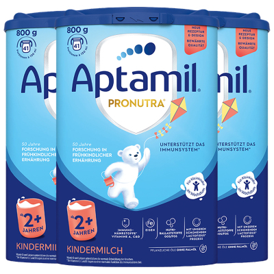 [3罐装]Aptamil德国原装进口爱他美经典版2+段2岁以上婴幼儿配方奶粉800g