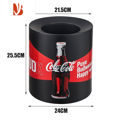 三维工匠ins风可乐垃圾桶大号双层创意家用轻奢大容量客厅厕所卫生间纸篓