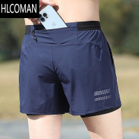 HLCOMAN可放手机专业马拉松专用冰丝速干跑步短裤男士运动夏季薄款三分裤