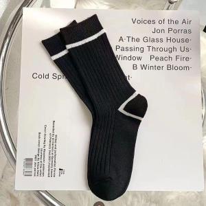 袜子女中筒袜春秋长袜运动字母袜女学生堆堆袜百搭日系潮袜