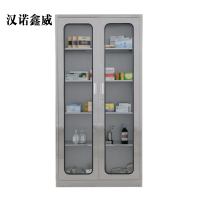汉诺鑫威文件柜不锈钢柜子储物柜资料柜档案柜带锁文件柜304通玻文件柜