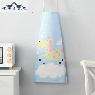 厨房围裙 家用韩版时尚女做饭围腰 可爱日系文艺咖啡店工作服 三维工匠