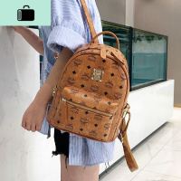 时尚铆钉双肩包女2020新款韩版百搭印花小背包女士休闲潮流旅行包NEW LAKE