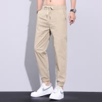 夏季必备休闲哈伦裤男2025新款宽松轻薄舒适松紧腰百搭束脚九分裤