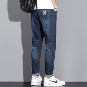 秋冬新款韩版简约牛仔裤男款潮牌弹力百搭直筒裤男士批发men jean