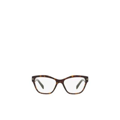 普拉达(PRADA)透明色徽标平光镜女款时尚百搭配件透明镜片赠品塑 白色