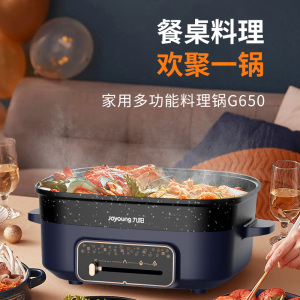 九阳料理锅HG60-G650 电火锅多功能家用电煮锅煮面火锅HG60-G650 3L 夜宴蓝