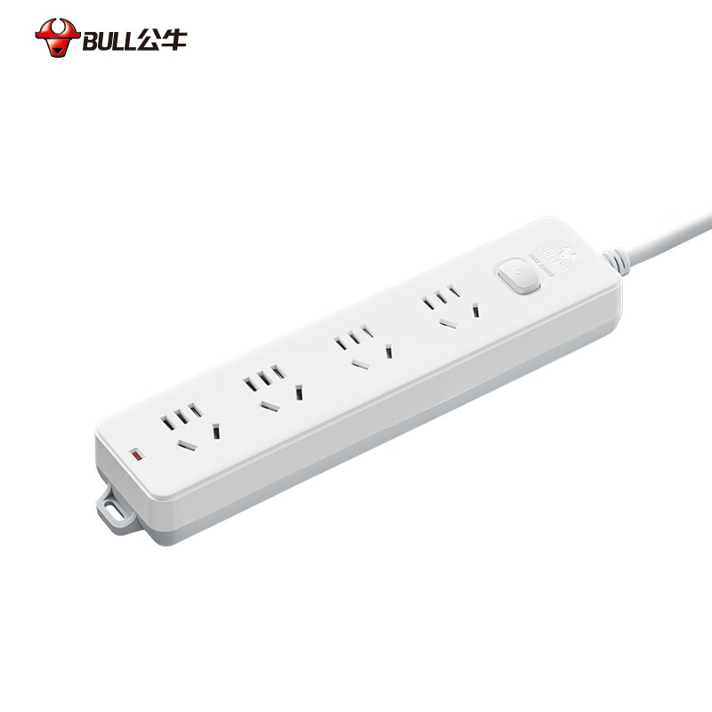 公牛(BULL)新国标插排插座插线板 GN-410 4位总控1.8米 单位:个