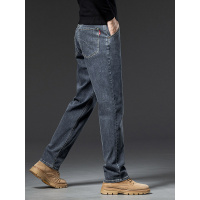大码男装牛仔裤男厚款弹力加肥肥佬直筒百搭时尚休闲裤新疆棉