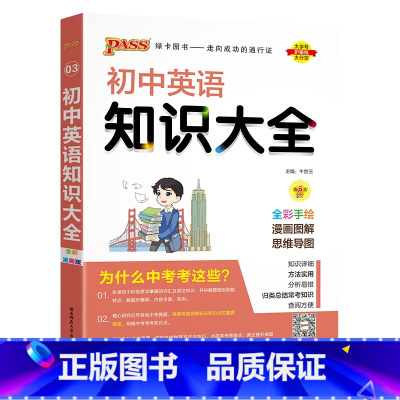 英语 初中通用 [正版]全国通用初中生物知识大全2025新版七年级八年级基础知识手册实验探究知识清单初一二会考小中考pa