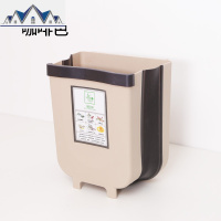 厨房垃圾桶可折叠壁挂式家用厨余垃圾筒橱柜专用伸缩轻奢风大号 三维工匠