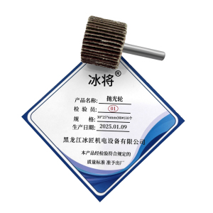 冰将 双全带柄百叶抛光轮 砂布打磨头 袋