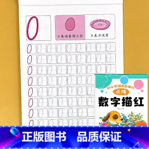 数字描红(0-100)-幼小衔接启蒙描红 点阵版 [正版]幼儿园描红字帖拼音字母汉字数字笔画偏旁描红本点阵版控笔训练幼小