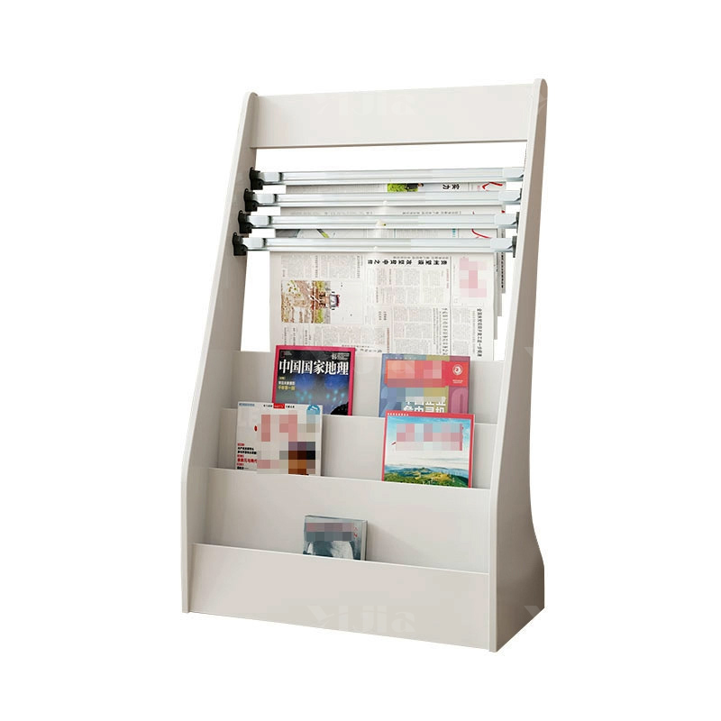 翌嘉 YJ4052904木质报刊架报纸架书报杂志置物架收纳架落地展示架