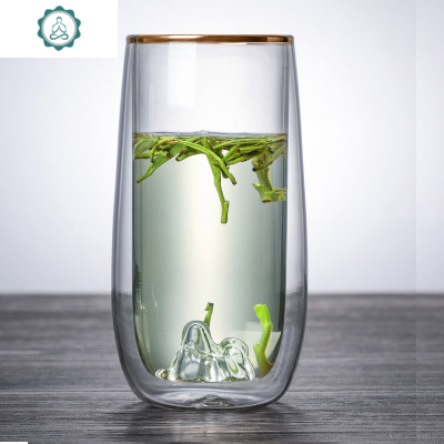 高硼硅玻璃观山杯竹叶青、绿茶冲泡杯山峦杯耐热单层杯观山泡茶杯封后描金双层观山杯玻璃杯