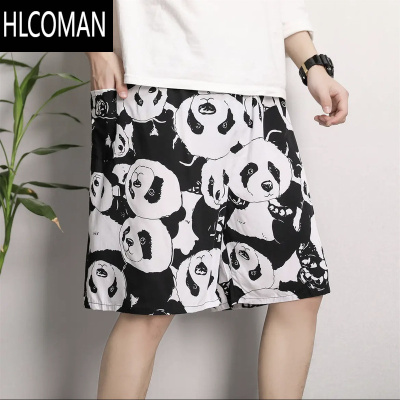 HLCOMAN夏季男士棉绸绵绸大裤衩沙滩裤休闲家居裤人造棉薄款短裤睡裤