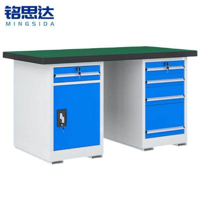 铭思达重型钳工操作台2.1米五抽一门张