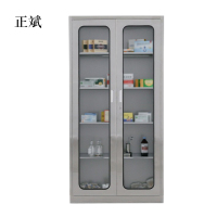 正斌室文件柜不锈钢柜子储物柜档案柜带锁文件柜201通玻文件柜