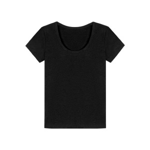 U领百搭短袖T恤女2025夏季新款内搭修身显瘦正肩打底衫学生上衣潮
