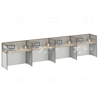 臻远 ZYGW-044职员桌办公桌屏风工作卡位 直排四人位