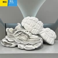 聚范欧洲站男鞋夏季透气潮流做旧老爹鞋厚底增高跑步休闲运动小白潮鞋