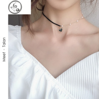 脖子饰品颈带项链女潮颈链短款choker颈圈网红仿珍珠小众锁骨链女 JiMi