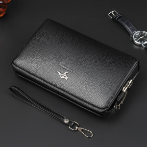 MKJ手拿包密码锁男士软皮手包大容量男手拿抓包商务夹包代发定制