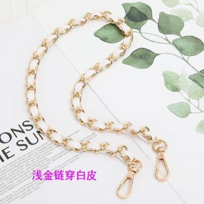 女包链条肩带配件金属包带穿白皮包包链子金色金属链斜挎包包带子