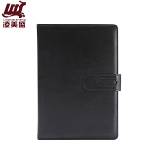 凌美盛 带扣PU革B5商务笔记本 80克道林纸17.3*24.6cm 100张200页18-66-1黑色 可定制印刷/本