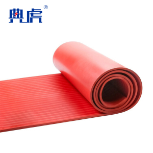 典虎 绝缘垫 红色条纹5mm*1m*10m 卷