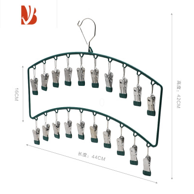 三维工匠多夹子晾衣架帽子袜子收纳器多层袜子晾晒架