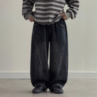 男童加绒牛仔裤秋冬款新款初中生冬装儿童冬季一体绒加厚裤子