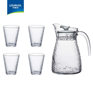 乐唯诗 锤纹壶五件套 CWSJ/L5 透明色壶1200ml*1+杯230ml*4