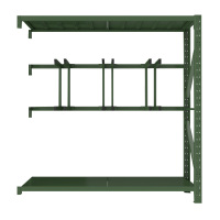豪利特消防铁锹镐农具摆放架安保装备器材存放架绿色货架锹镐架重型-副架