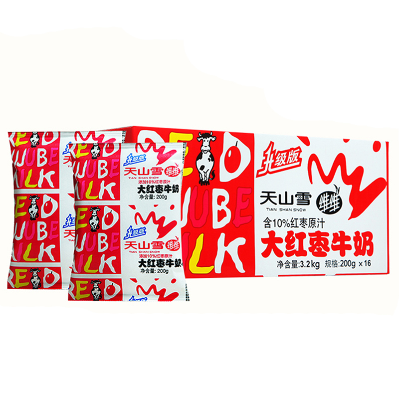 维维 大红枣牛奶200gx16袋 整箱早餐饮品天山雪酸牛奶学生老人风味奶