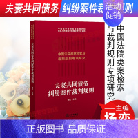 [正版]2021新 夫妻共同债务纠纷案件裁判规则 中国法院类案检索与裁判规则专项研究 夫妻债务经济纠纷审判案例司法实务工
