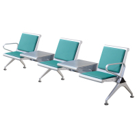 中豫鑫泽 ZYXZ5021039 连排椅机场椅公共座椅长椅等候椅 三人位加2茶几绿色坐垫