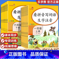 上册+下册-看拼音写词语 小学一年级 [正版]彩绘版看拼音写词语一年级二年级下册三四五六二年级上册语文人教版小学生字注音