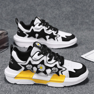 阿甘鞋2025春季新款男士潮鞋运动增高百搭小众设计小菊休闲板鞋