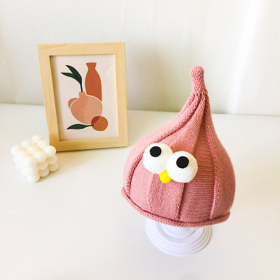 huayangtu婴儿帽子秋冬可爱超萌幼儿西瓜帽女儿童毛线帽男网红潮宝宝