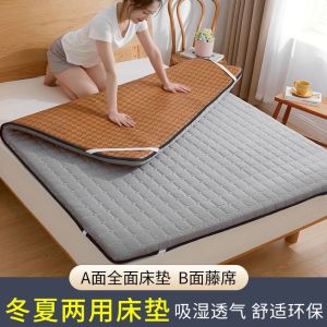 床垫子软垫加厚宿舍单人垫被冬夏季凉席两用折叠垫褥子家用