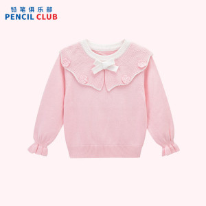 [1件3折]铅笔俱乐部童装2025年秋装新款女小童毛衣儿童甜美针织衫宝宝百搭毛衫